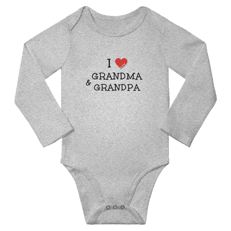 I Love My Grandma & Grandpa Cute Baby Long Sleeve Romper Boy Girl Unisex (Gray 6-12M)
I Love My Grandma & Grandpa Cute Baby Long Sleeve Romper Boy Girl Unisex (Gray 6-12M)