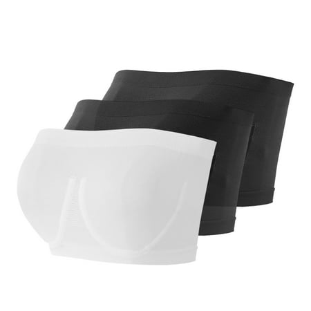 DxhmoneyHX 3 Packs Women s Seamless Bandeau Crop Tube Top Bra Strapless Non Padded Stretchy Bralette Bra
DxhmoneyHX 3 Packs Women s Seamless Bandeau Crop Tube Top Bra Strapless Non Padded Stretchy Bralette Bra