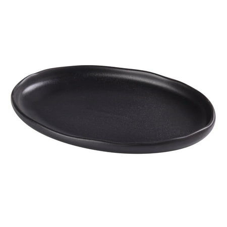 Noble Black Porcelain 10 1/2 x 7 x 1 1/8 Oval Plate