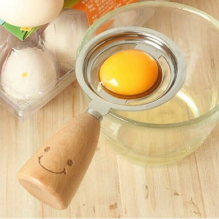 Smile Cooking Tool Wooden Handle Stainless Steel Egg Separator High Quality Gadget Free Shipping
Smile Cooking Tool Wooden Handle Stainless Steel Egg Separator High Quality Gadget Free Shipping