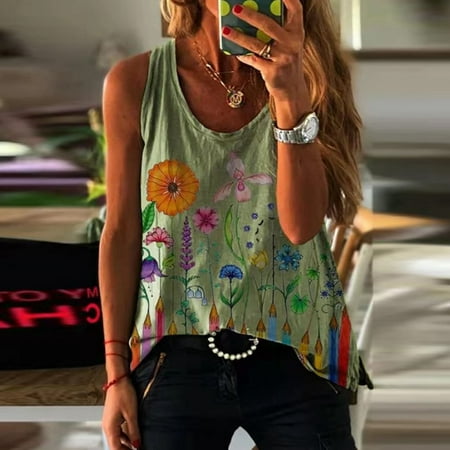 FREE SHIPPING-camisole Women s Casual Loose Print Round Neck Sleeveless Vest Sexy Top nightgowns for women lingerie valentines day birthday gifts Green
FREE SHIPPING-camisole Women s Casual Loose Print Round Neck Sleeveless Vest Sexy Top nightgowns for women lingerie valentines day birthday gifts Green