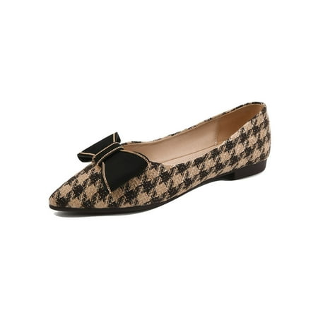 Woobling Women Flats Bow Dress Shoes Slip On Flat Shoe Lightweight Formal Wedding Yellow Houndstooth 11
Woobling Women Flats Bow Dress Shoes Slip On Flat Shoe Lightweight Formal Wedding Yellow Houndstooth 11