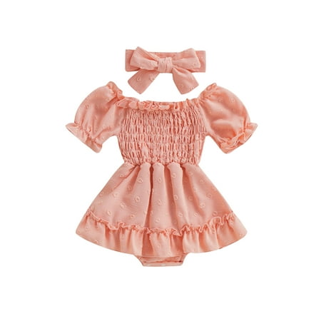 jaweiwi Infant Baby Girls Romper Dress Dot Pattern Short Sleeve Ruched Jumpsuits Skirts Hem Bodysuits Headband Size 3M 6M 12M 18M 24M
jaweiwi Infant Baby Girls Romper Dress Dot Pattern Short Sleeve Ruched Jumpsuits Skirts Hem Bodysuits Headband Size 3M 6M 12M 18M 24M