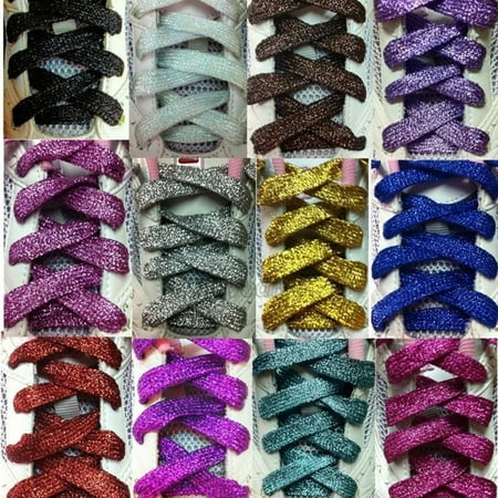 Naturegr 110cm Fashion Flat Glitter Colored Shoe Laces Canvas Sneaker Shoelaces String
Naturegr 110cm Fashion Flat Glitter Colored Shoe Laces Canvas Sneaker Shoelaces String