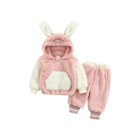 Toddler Baby Girl s 2Pcs Suit Contrast Color Long Sleeve Rabbit Ear Hoodie + Pants for Birthday Party
Toddler Baby Girl s 2Pcs Suit Contrast Color Long Sleeve Rabbit Ear Hoodie + Pants for Birthday Party