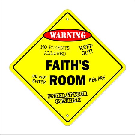 Faith's Room Decal Crossing Xing kids bedroom door children's name boy girl