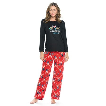 Casual Nights Women s Jersey Knit Long-Sleeve Top and Mircro Fleece Bottom Pajama Set - #1 Black Holiday Deer
Casual Nights Women s Jersey Knit Long-Sleeve Top and Mircro Fleece Bottom Pajama Set - #1 Black Holiday Deer