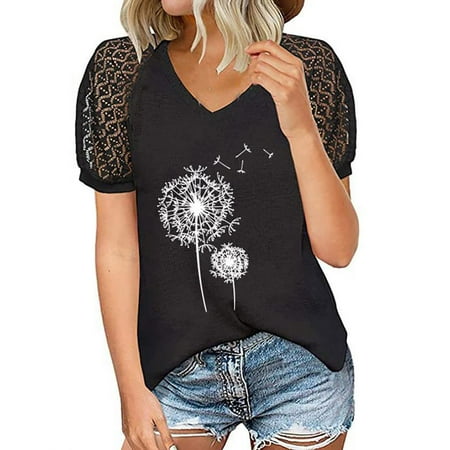 Women Casual Short Sleeve Hollow Out V-Neck Tops Printed Patchwork Blouse T Shirts for Women Black L
Women Casual Short Sleeve Hollow Out V-Neck Tops Printed Patchwork Blouse T Shirts for Women Black L