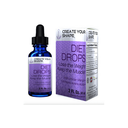 Create Your Shape Appetite Suppressant & Metabolism Booster Diet Drops with African Mango, 2 Fl oz