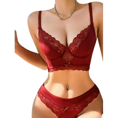 YCCOTO Womens Babydoll Lace Lingerie Strappy Push Up Bra Thong Set Underwear Sleepwear Nightwear 
YCCOTO Womens Babydoll Lace Lingerie Strappy Push Up Bra Thong Set Underwear Sleepwear Nightwear