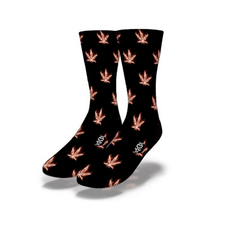 Flaming Cannabis Socks