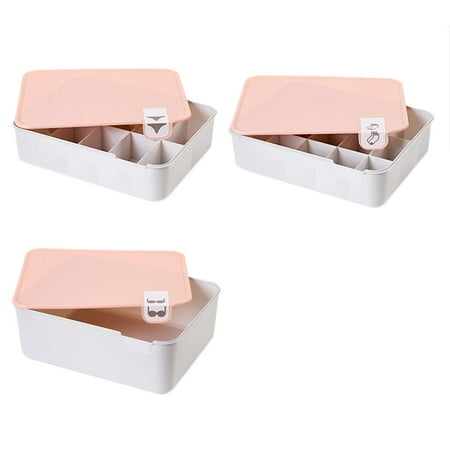 3 Pcs Bra Underwear Storage Boxes Stackable with Lid Grids Home Wardrobe Drawer Closet Organizer Case Socks Panties Bra Storage Supplies Pink
3 Pcs Bra Underwear Storage Boxes Stackable with Lid Grids Home Wardrobe Drawer Closet Organizer Case Socks Panties Bra Storage Supplies Pink