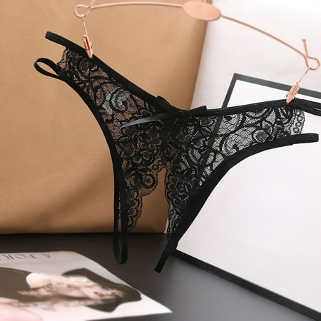 HAOTAGS Sexy Women Thongs Ladies Underwear Stretch Low Waist Bikini Panties G-string Brief Black Size One Size
HAOTAGS Sexy Women Thongs Ladies Underwear Stretch Low Waist Bikini Panties G-string Brief Black Size One Size