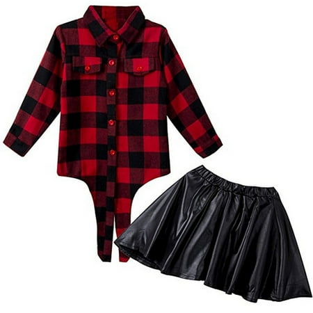 Bagilaanoe 2pcs Toddler Baby Girl Skirt Set Plaid Print Long Sleeve Shirts Tops + PU Leather Short Skirt 1T 2T 3T 4T 5T 6T Kids Casual Outfits
Bagilaanoe 2pcs Toddler Baby Girl Skirt Set Plaid Print Long Sleeve Shirts Tops + PU Leather Short Skirt 1T 2T 3T 4T 5T 6T Kids Casual Outfits