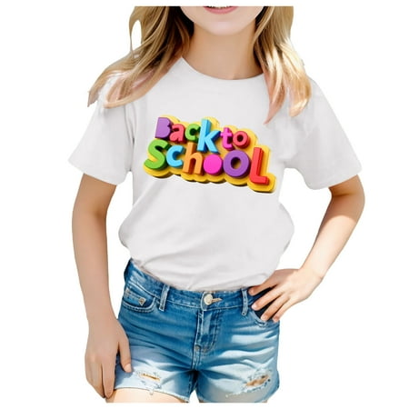Icvfdpl Infant Tops Back To School Printed Short Sleeve Round Neck Top For Holiday Travel Shirts
Icvfdpl Infant Tops Back To School Printed Short Sleeve Round Neck Top For Holiday Travel Shirts