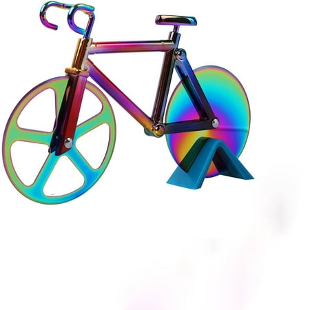 Bicycle Shape Pizza Cutter Wheel ODYSITE Stainless Steel Bicycle Pizza Slicer with Stand Non-stick Double Cutting Wheel-Cool Kitchen Gadgets Gifts for Cyclists Men (Colorful)
Bicycle Shape Pizza Cutter Wheel ODYSITE Stainless Steel Bicycle Pizza Slicer with Stand Non-stick Double Cutting Wheel-Cool Kitchen Gadgets Gifts for Cyclists Men (Colorful)