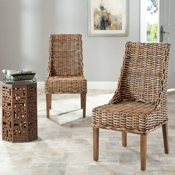 Safavieh Stacy Dining Sling Chair - Walnut Legs - Set of 2