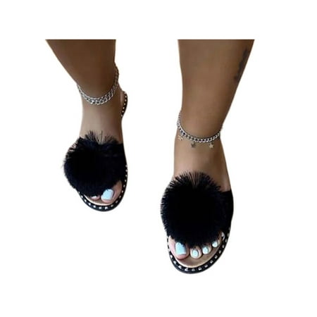 Ritualay Lady Non-slip Fur Beach Shoes Casual Wear Resistant Slides Indoor&Outdoor Comfortable Open Toe Summer Slippers
Ritualay Lady Non-slip Fur Beach Shoes Casual Wear Resistant Slides Indoor&Outdoor Comfortable Open Toe Summer Slippers