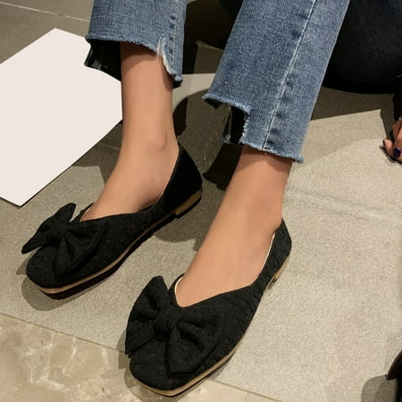 ertutuyi ladies fashion solid color cloth bow knot square toe pump flat casual shoes black 38
ertutuyi ladies fashion solid color cloth bow knot square toe pump flat casual shoes black 38