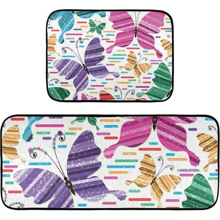 Hyjoy Butterfly 2 Pieces Kitchen Rug Cushioned Anti-Fatigue Kitchen Rugs Set for Home Office Laundry
Hyjoy Butterfly 2 Pieces Kitchen Rug Cushioned Anti-Fatigue Kitchen Rugs Set for Home Office Laundry