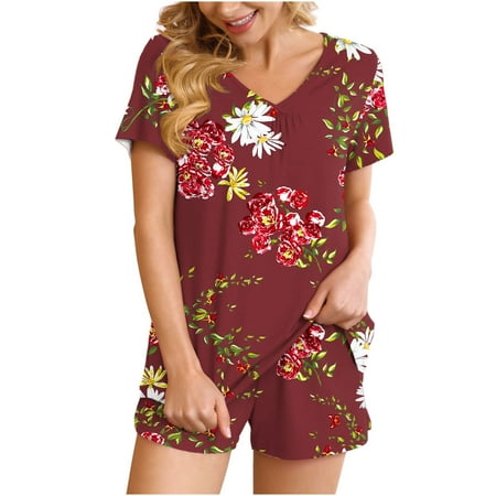Leesechin Deals 2PC Women s V Neck Shorts Sleeve Two-piece Comfortable Home Pajamas Set Sports Set on Clearance
Leesechin Deals 2PC Women s V Neck Shorts Sleeve Two-piece Comfortable Home Pajamas Set Sports Set on Clearance