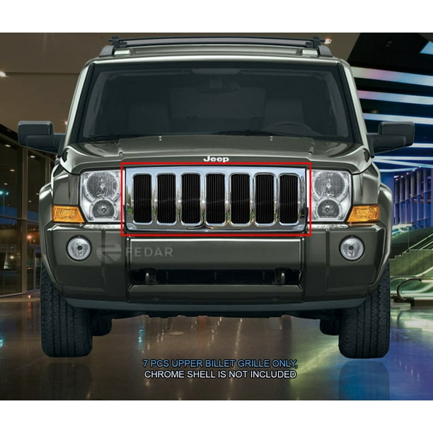 Fedar Main Upper Billet Grille Insert For 2006-2010 Jeep Commander - Black