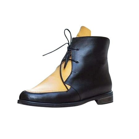 Boots Deals 2022 Hvyes Women s Winter Chunky Flat Leather Patchwork Front Iace Up Patchwork Boots
Boots Deals 2022 Hvyes Women s Winter Chunky Flat Leather Patchwork Front Iace Up Patchwork Boots
