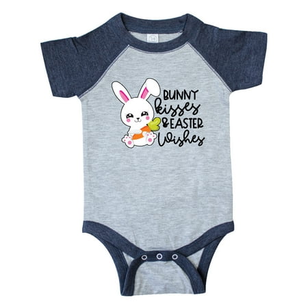 Inktastic Easter Bunny Kisses and Easter Wishes in Pink Gift Baby Girl Bodysuit