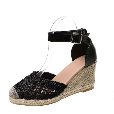 TUOBARR Womens Wedge Sandals Woman Summer Fashion Sandals Casual Weave Platform Wedge Shoes Casual Shoes Black
TUOBARR Womens Wedge Sandals Woman Summer Fashion Sandals Casual Weave Platform Wedge Shoes Casual Shoes Black