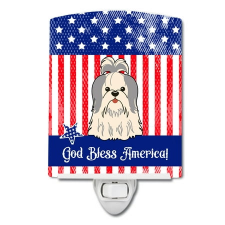 Caroline s Treasures BB3080CNL Patriotic Shih Tzu Silver White Ceramic Night Light 6x4x3 multicolor
Caroline s Treasures BB3080CNL Patriotic Shih Tzu Silver White Ceramic Night Light 6x4x3 multicolor