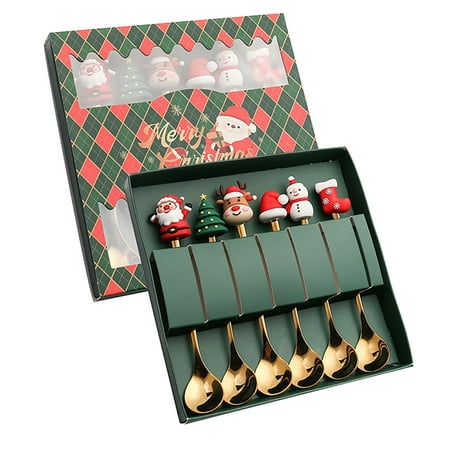 Sakupycq Christmas Tableware Set Stainless Steel Spoon Gift Set Dessert Spoon fork Coffee Spoon Christmas Pendant Spoon Tableware Set Gift “H” (Clearance)
Sakupycq Christmas Tableware Set Stainless Steel Spoon Gift Set Dessert Spoon fork Coffee Spoon Christmas Pendant Spoon Tableware Set Gift “H” (Clearance)