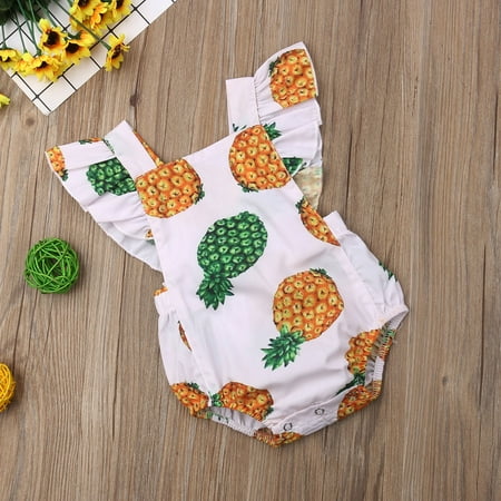 Baby Girls Pineapple Romper Toddler Girl Ruffles Sleeveless Bodysuits Jumpsuit Outfit Clothes
Baby Girls Pineapple Romper Toddler Girl Ruffles Sleeveless Bodysuits Jumpsuit Outfit Clothes