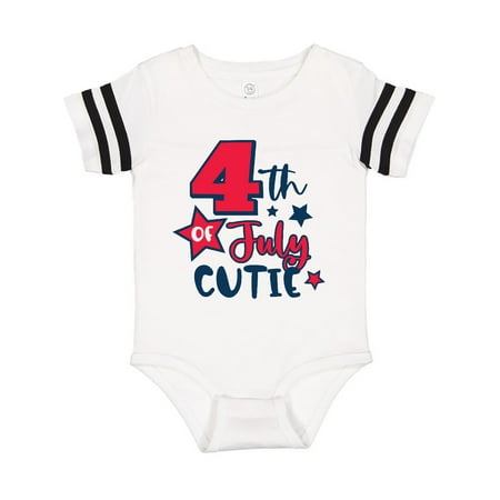 Inktastic 4th of July Cutie with Stars Gift Baby Boy or Baby Girl Bodysuit