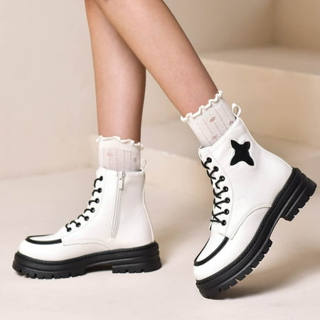 Womens Shoes Fashion Round Toe Boots Platform Middle Heel Heel Side Zipper Short Boot
Womens Shoes Fashion Round Toe Boots Platform Middle Heel Heel Side Zipper Short Boot