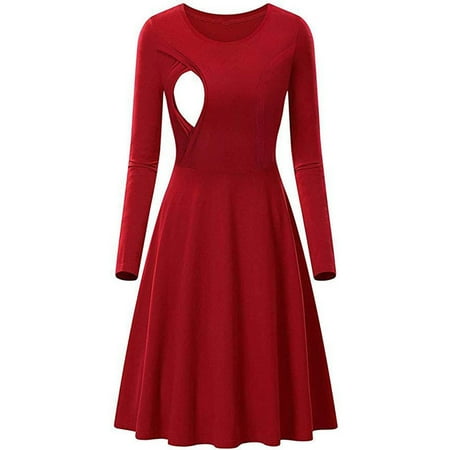 gakvov Maternity Dress For Photoshoot Savings Clearance Items!Pregnant Women Clothes Long-sleeved Solid Color Nursing Dress Maternity Dress
gakvov Maternity Dress For Photoshoot Savings Clearance Items!Pregnant Women Clothes Long-sleeved Solid Color Nursing Dress Maternity Dress