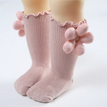 Aayomet Baby Socks Boy Baby Unisex Cotton Rich and Terry Socks Pink Medium