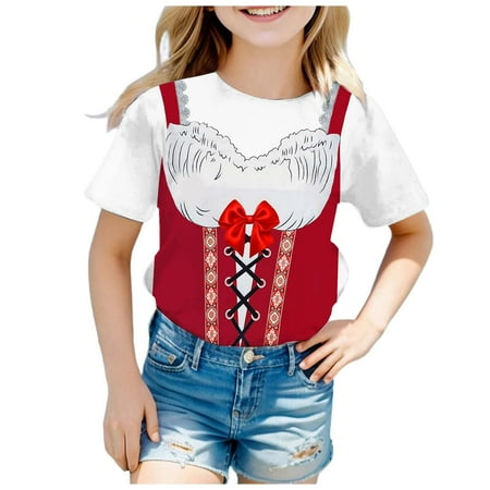 MQLKF Girls Fashion Festival Printed Round Neck Short Sleeve Casual T Shirt Top (7) Beautiful Comfortable Girls Tee
MQLKF Girls Fashion Festival Printed Round Neck Short Sleeve Casual T Shirt Top (7) Beautiful Comfortable Girls Tee