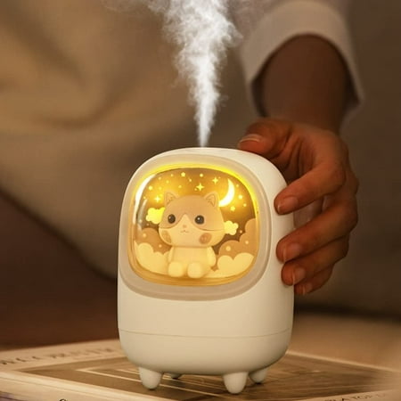 CoCopeaunt Cute Cartoon Animal Cat Deer Mini Humidifier USB Rechargeable Desktop Mist Vaporiser with Night Light for Girls Office Home (White)
CoCopeaunt Cute Cartoon Animal Cat Deer Mini Humidifier USB Rechargeable Desktop Mist Vaporiser with Night Light for Girls Office Home (White)