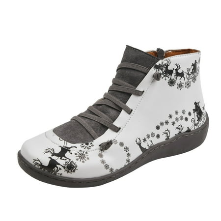 fvwitlyh Ankle Boots for Women s Snow Boots - Winter Warm Comfortable Short Shoes Printing Flat Christmas Toe Women Zipper Booties Women Boots
fvwitlyh Ankle Boots for Women s Snow Boots - Winter Warm Comfortable Short Shoes Printing Flat Christmas Toe Women Zipper Booties Women Boots