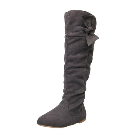 PRINxy Women s Low-Heeled Mid Calf Boots Clearance Women s retro solid color ethnic style suede mid-boots flat high boots fashion knee-length boots
PRINxy Women s Low-Heeled Mid Calf Boots Clearance Women s retro solid color ethnic style suede mid-boots flat high boots fashion knee-length boots