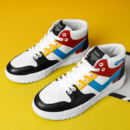 Men‘s Trendy High Top Color Block Anti-odor Faux Leather Lace Up Skate Sneakers Rubbe In Sole Wear-resistant Non-slip Comfortable Casual Shoes
Men‘s Trendy High Top Color Block Anti-odor Faux Leather Lace Up Skate Sneakers Rubbe In Sole Wear-resistant Non-slip Comfortable Casual Shoes