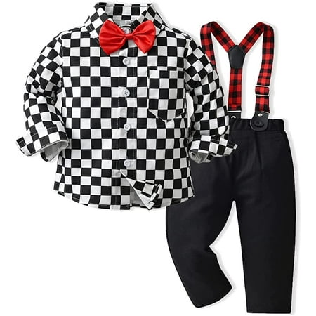 Baby Toddler Boys Gentleman Outfits Long Sleeve Bowtie Dress Shirts + Suspender Pants Suits Clothes Sets
Baby Toddler Boys Gentleman Outfits Long Sleeve Bowtie Dress Shirts + Suspender Pants Suits Clothes Sets