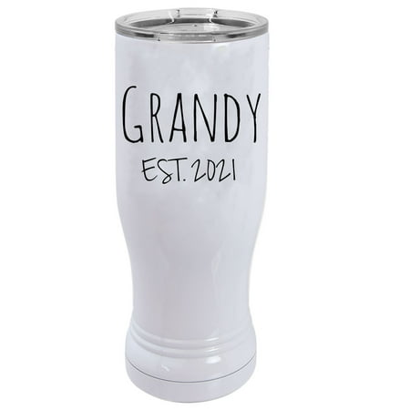 Grandy Est. 2021 Established 14 oz White Stainless Steel Double-Walled Insulated Pilsner Beer Coffee Mug with Clear Lid
Grandy Est. 2021 Established 14 oz White Stainless Steel Double-Walled Insulated Pilsner Beer Coffee Mug with Clear Lid