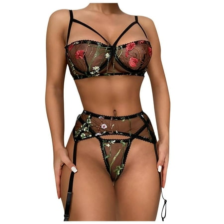 BIZIZA Bra and Panties for Women Pajamas Set Sexy Mesh Hollow Out with Garter Belt Babydoll 2 Piece Lingerie Sets Black XXL
BIZIZA Bra and Panties for Women Pajamas Set Sexy Mesh Hollow Out with Garter Belt Babydoll 2 Piece Lingerie Sets Black XXL