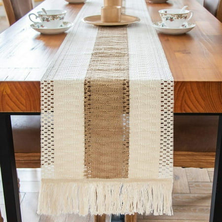 WENKOUBAN Table Runner Macrame Boho Table Runner with Tassels Bohemian Style Wedding Bridal Shower Rustic Home Farmhouse Dining Table Decor 12 x 72 inch
WENKOUBAN Table Runner Macrame Boho Table Runner with Tassels Bohemian Style Wedding Bridal Shower Rustic Home Farmhouse Dining Table Decor 12 x 72 inch