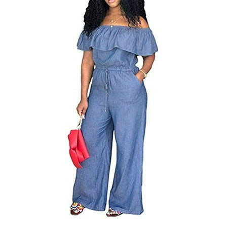 Kiapeise NEW Women´s Bodycon Off Shoulder Jumpsuit Jeans Denim Rompers Overalls Trousers Pants
Kiapeise NEW Women´s Bodycon Off Shoulder Jumpsuit Jeans Denim Rompers Overalls Trousers Pants
