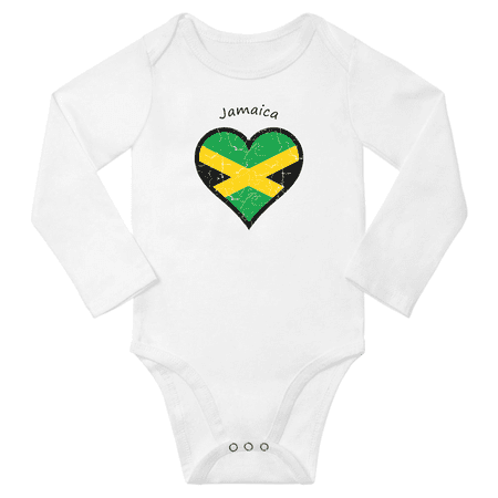 Jamaica Flag Heart Love Baby Long Sleeve Clothing Bodysuits (White 12 Months)
Jamaica Flag Heart Love Baby Long Sleeve Clothing Bodysuits (White 12 Months)
