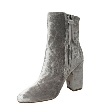 REBECCA MINKOFF Women s Sand Floral Embossed Bryce Booties Silver 8