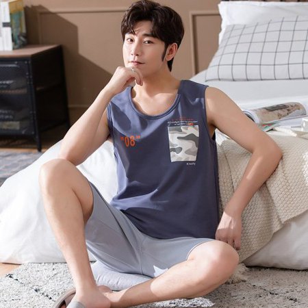 PIKADINGNIS Summer Mens Fashion Leisure Pijamas Set Cotton Sleeveless Short Pant Homesuit Mens Casual Pajamas Loose Cartoon Print Outwear
PIKADINGNIS Summer Mens Fashion Leisure Pijamas Set Cotton Sleeveless Short Pant Homesuit Mens Casual Pajamas Loose Cartoon Print Outwear