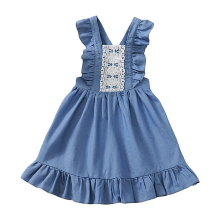 4T Toddler Girls Dress Summer Dress Sleeveless Dress 5T Toddler Girl Fly Ruffled Suspender Lace Ruffled Layer Denim Dress Blue
4T Toddler Girls Dress Summer Dress Sleeveless Dress 5T Toddler Girl Fly Ruffled Suspender Lace Ruffled Layer Denim Dress Blue